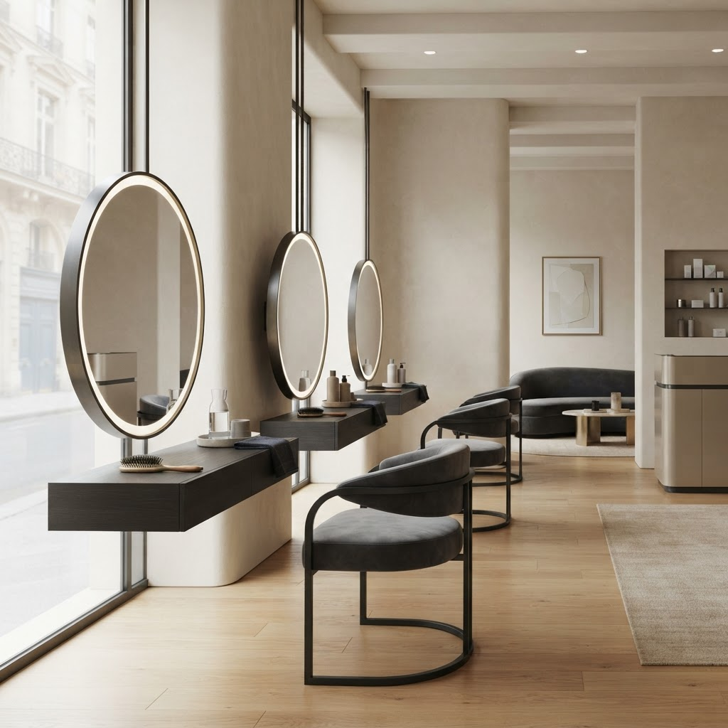 Elegant salon interior